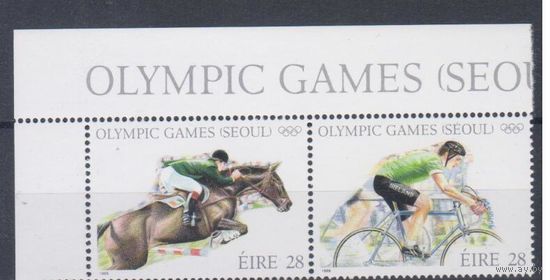 [1184] Ирландия 1988.Олимпиада.Спорт,лоша дь,велосипед.