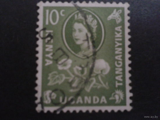 Кения, Уганда, Таньганьика 1960 стандарт королева, цветы