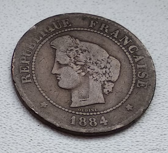 Франция 5 сантимов, 1884 8-7-1