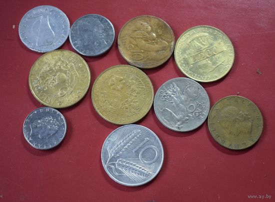 Италия. 10 монет.