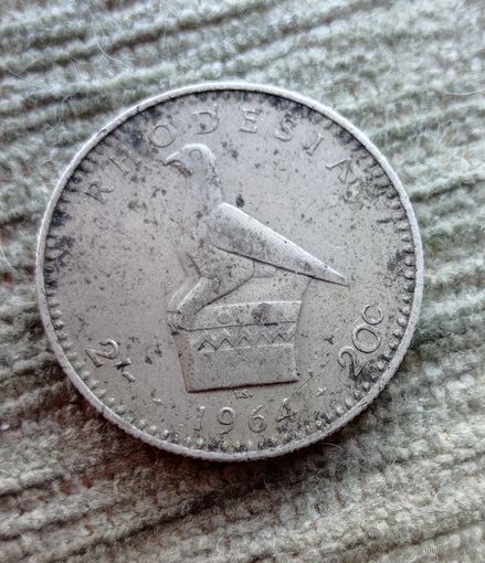 Werty71 Родезия 20 центов 1964