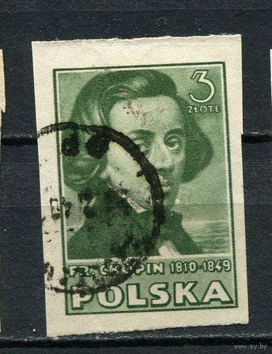 Польша - 1947 - Фридерик Шопен 3Zt - [Mi.465b] - 1 марка. Гашеная.  (Лот 57ER)-T7P24