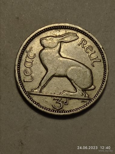 Ирландия 3 пенни 1928 года .