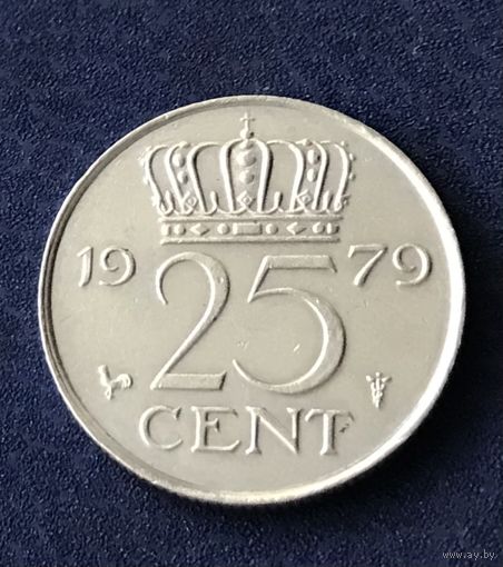 Нидерланды 25 центов 1979