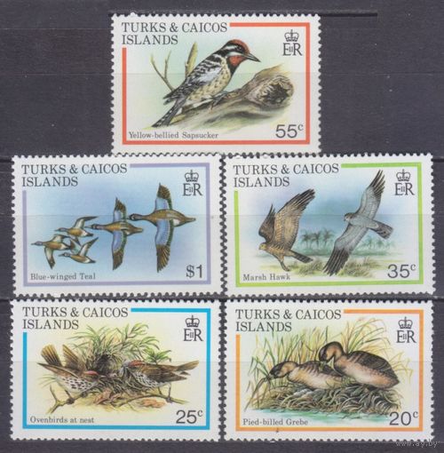 1980 Острова Теркс и Кайкос 481-485 Птицы 9,50 евро