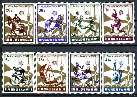 Руанда - 1972г. - Летние Олимпийские игры - полная серия, MNH [Mi 521-528] - 8 марок
