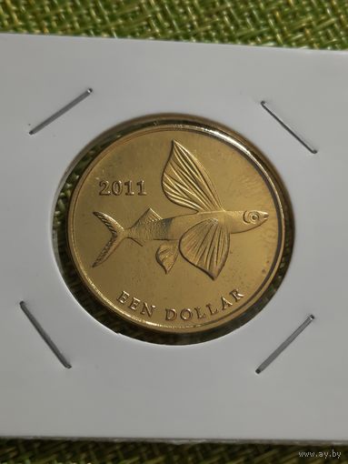 Остров Синт-Эстатиус 1 доллар 2011 г.( фауна Морские обитатели )