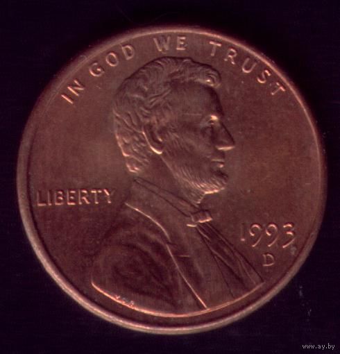 1 цент 1993 год D США