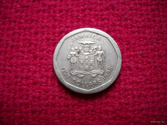 Ямайка 5 долларов 1995 г.