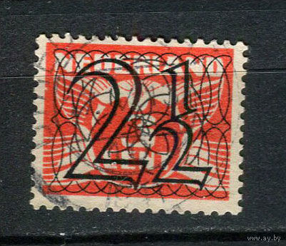 Нидерланды - 1940 - Цифры. Надпечатка нового номинала 2 1/2С на 3С - [Mi.357] - 1 марка. Гашеная.  (Лот 27DX)-T2P24