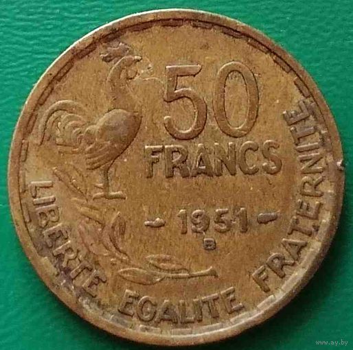 Франция 50 франков 1951 В