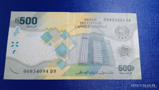 Центральная Африка (Конго) 500 франков (образца 2020)