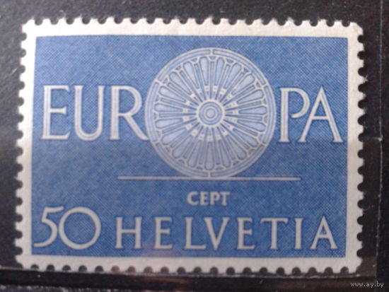 Швейцария 1960 Европа, концевая Михель-1,2 евро
