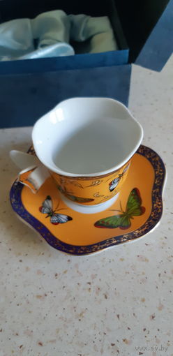 Чашка с блюдцем (кофе пара 80 мл) фарфор