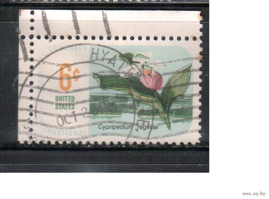 США-1969, (Мих.987) , гаш. , Флора, Цветы,