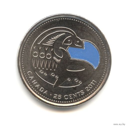 Канада 25 центов, 2011 Природа Канады Косатка UNC