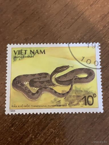 Вьетнам 1988. Рептилии Вьетнама. Змеи. Марка из серии