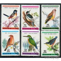 Марки КНДР Корея 1988. Птицы. Полная серия из 6 марок.