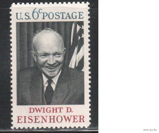США-1969, (Мих.994) , **, Личности, Президент Эйзенхауэр (одиночка)