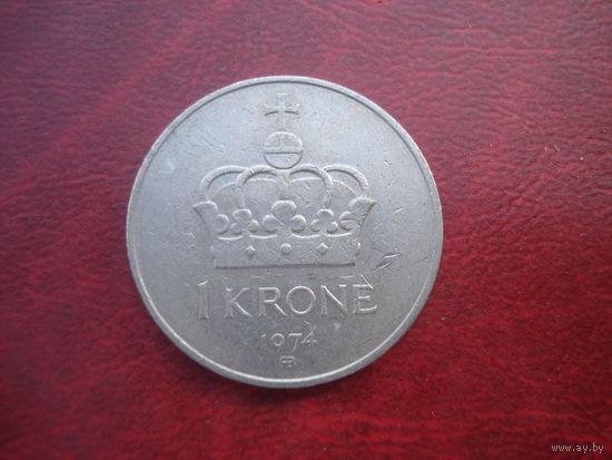 1 крона 1974 год Норвегия