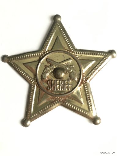 Звезда шерифа, 7 см на 7 см, металлическая