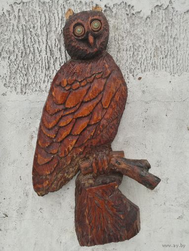 Деревянная сова, 50 см. Панно