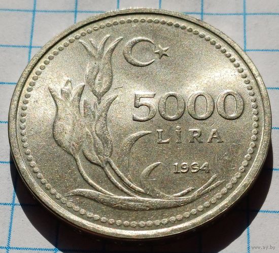 Турция 5000 лир, 1994     ( 1-8-2 )