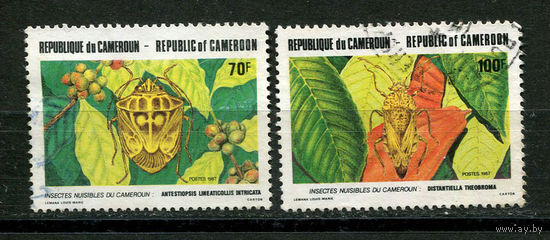 Камерун - 1987 - Насекомые - [Mi. 1148-1149] - полная серия - 2 марки. Гашеные.  (Лот 19M)