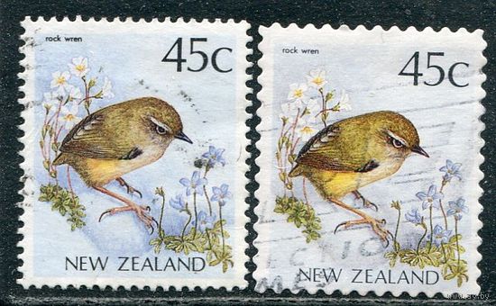 Новая Зеландия. Скалистый новозеландский крапивник (разная зубцовка)
