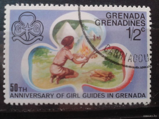 Гренада-Гренадины 1976 Скауты, разжигание костра