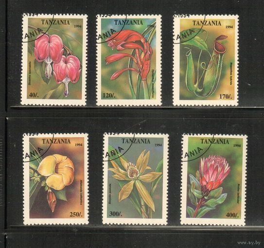 Танзания-1994(Мих.1880-1886)  гаш. , Флора, Цветы