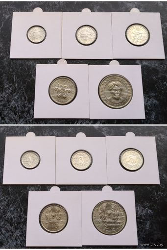 Распродажа с 1 рубля!!! Казахстан 5 монет (1, 3, 5, 10, 20 тенге) 1993 г. UNC
