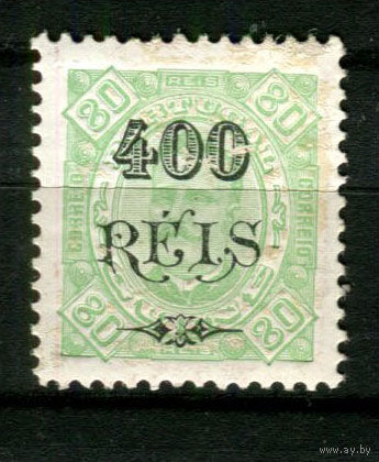 Португальские колонии - Гвинея - 1902 - Надпечатка 400 REIS на 80R - [Mi.74] - 1 марка. MLH.  (Лот 114BC)