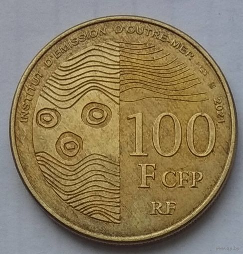 Французские Тихоокеанские Территории (Полинезия, Новая Каледония, Уоллис и Футуна, Таити) 100 франков 2021 г.