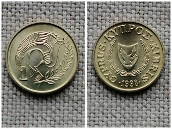 Кипр 1 цент 1998 БЛЕСК