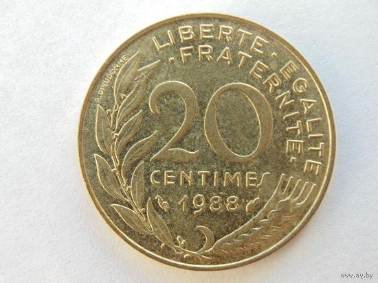 20 сантим, Франция 1988 г.