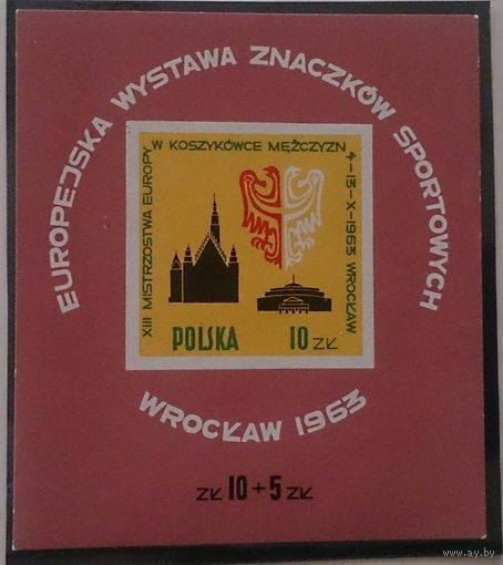 Польша, 1963, Европейская выставка Вроцлав 63 ,блок 30, М#1424,**