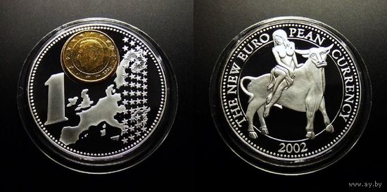 Медаль (Бельгия) 2002 (d-40мм) (серебрение) proof (в капсуле)