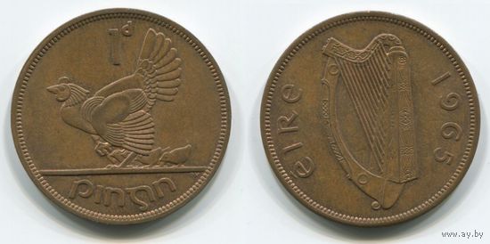 Ирландия. 1 пенни (1965, XF)
