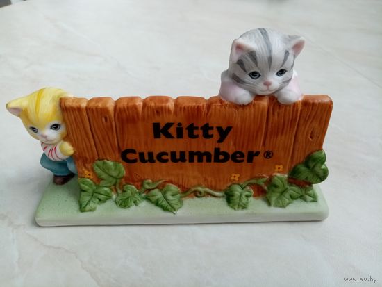 Коллекционные фигурки кота (кошки, котенка) Kitty Cucumber 1987 год