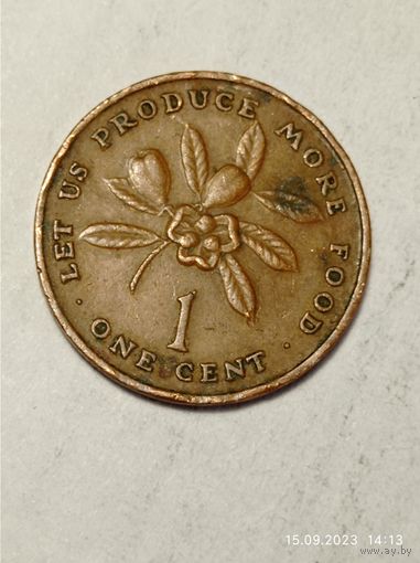 Ямайка 1 цент 1973 года .