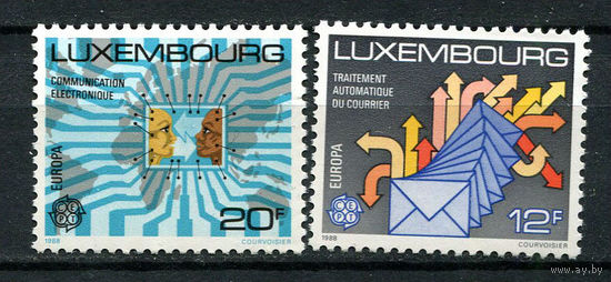 Люксембург - 1988 - Европа (C.E.P.T.) - Транспорт и связь - [Mi. 1199-1200] - полная серия - 2 марки. MNH.  (Лот 170AE)