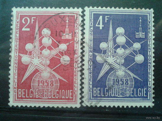 Бельгия 1957 Выставка в Брюсселе (1958 г.) Полная серия Структура атома-эмблема выставки