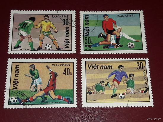 Вьетнам 1982 Спорт. Футбол. 4 марки
