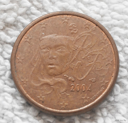 1 евроцент 2004 Франция #01