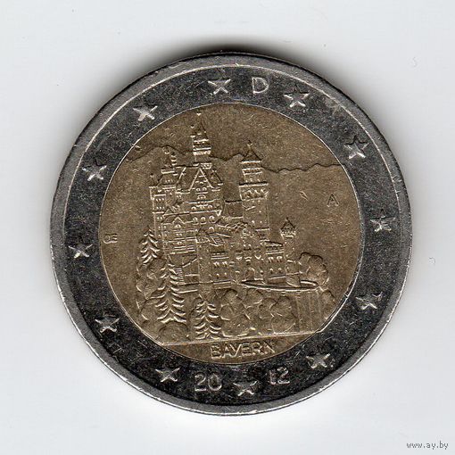 2 евро Германия 2012 Бавария A