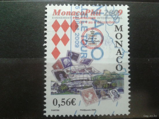 Монако 2009 фил. выставка в Монако Михель-1,2 евро гаш