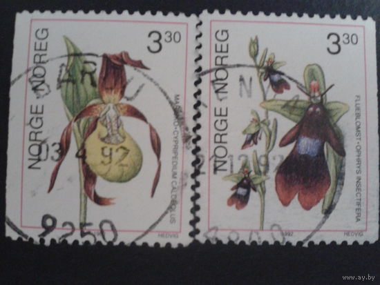 Норвегия 1992 орхидеи полная серия