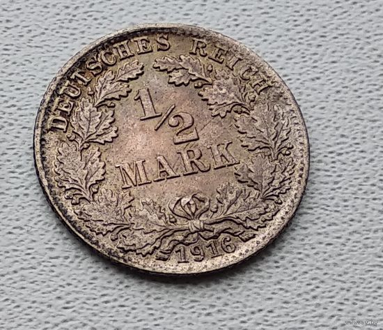 Германия 1/2 марки, 1916 "D" - Мюнхен 7-10-34
