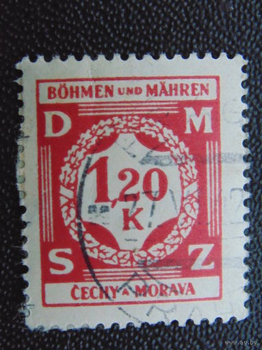 Германия. Рейх. Богемия и Моравия 1941 г. Служебная марка.